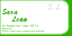 sara lepp business card